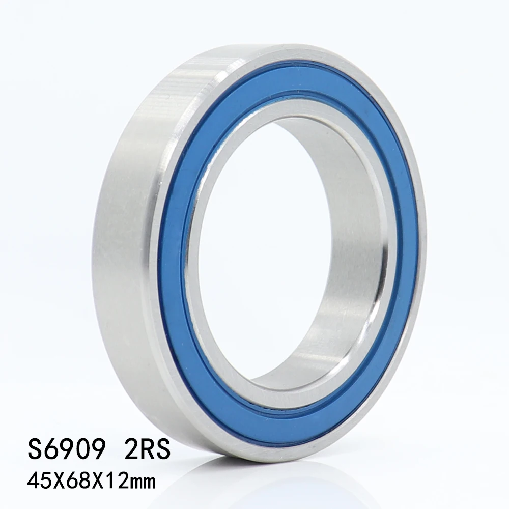 

2PCS S6909RS Bearing 45*68*12 mm ABEC-3 440C Stainless Steel S 6909RS Ball Bearings 6909 Stainless Steel Ball Bearing