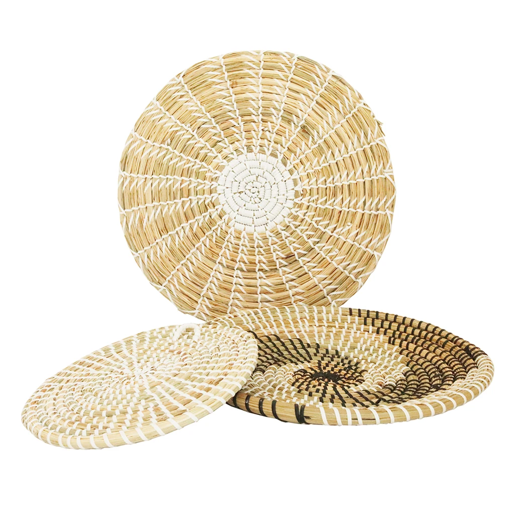 

3 шт., настенная плетеная корзина из натуральных морских водорослей