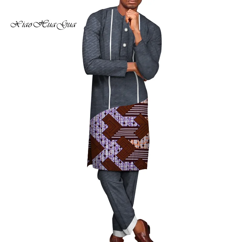 Традиционная африканская одежда для мужчин в африканском стиле комплект из