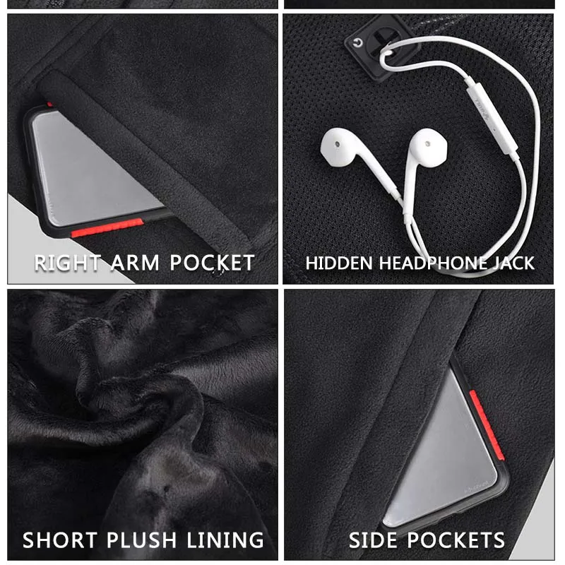 

HAN WILD Brand Autumn Casual Fleece Jackets Men New Fashion Slim Fit Stand Collar Zipper Coat Men Thick Warm Jacket Windproof