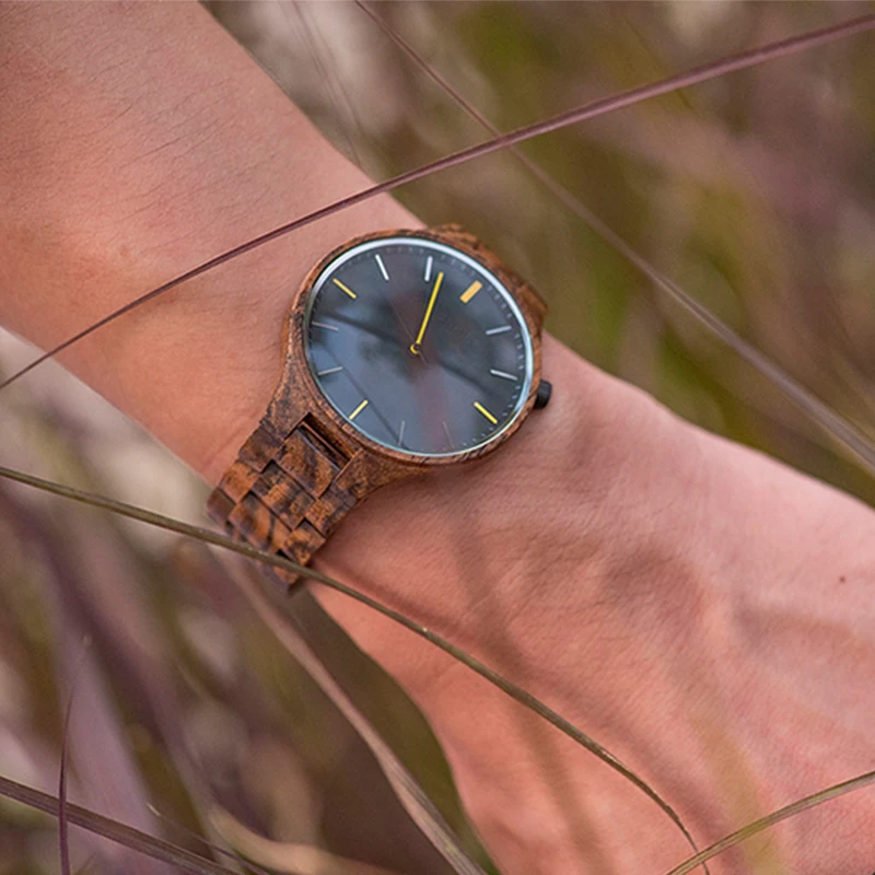 BOBO BIRD оригинальная брендовая с деревянной reloj hombre кварцевые наручные часы Простой стиль Cuatomized Прямая поставка Подарочная коробка дизайн