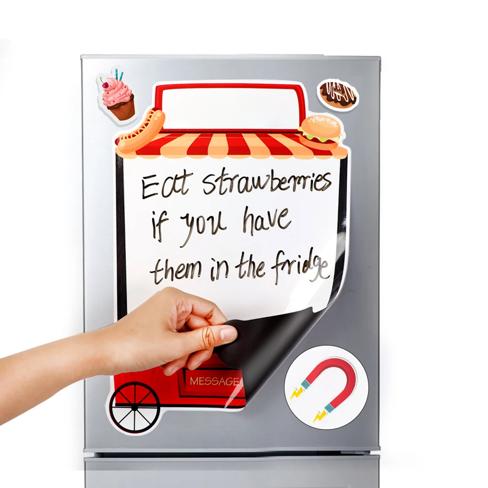 

Magnetic Cartoon Refrigerator Fridge Stickers Eraser Writing Record Message Board Use On Office Home School