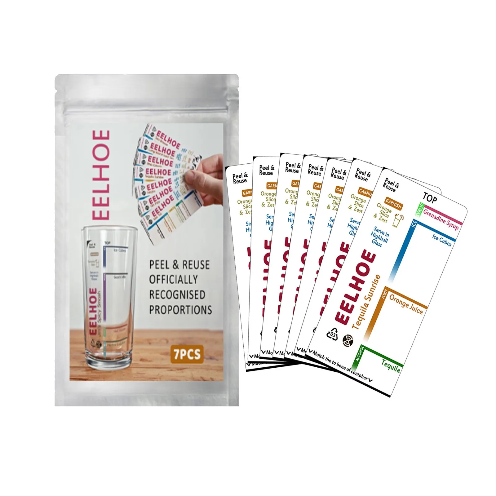 

Cocktail Recipe Sticker Make Wine Beverage Proportion Not Confused Scale Paste Wall Sticker For Kids Rooms Wallpaper Decoration