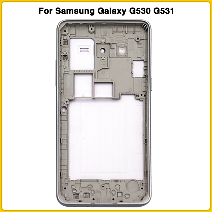 Чехол с полным корпусом для samsung Galaxy Grand Prime G530 G530H G531H G531F, задняя крышка для батареи+ рамка средней рамки