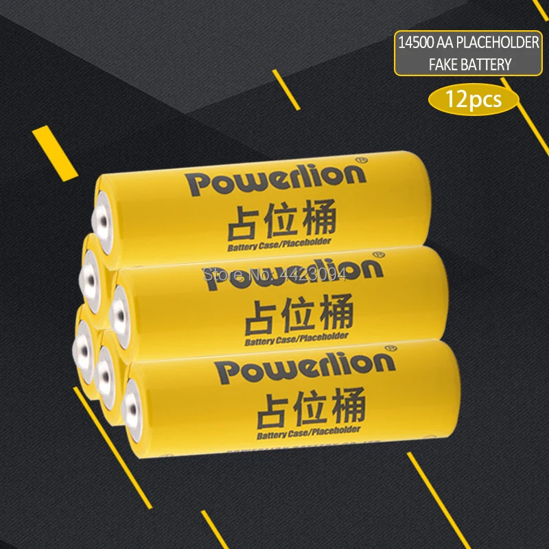 

12pcs/lot 14500 li-ion lithium dummy fake battery AA battery setup dummy cells can't charger for Lithium iron phosphate battery