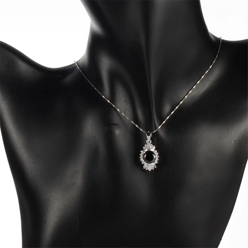 Eulonvan vintage 925 sterling silver christmas pendant for women Jewelry &amp Accessories dropshipping Black Cubic Zirconia S-3716 |