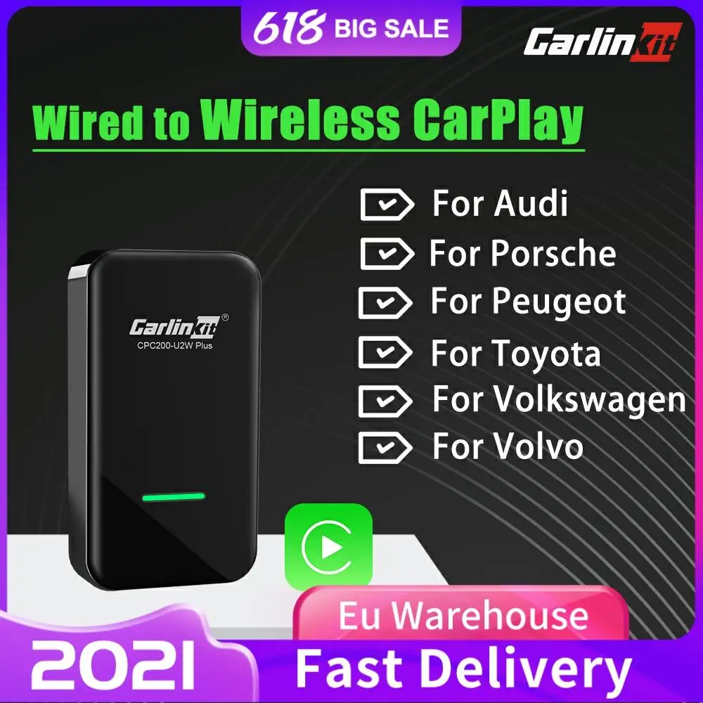 2021 популярный Carlinkit 3 0 беспроводной адаптер CarPlay для Audi Benz Porsche Volkswagen Volvo сиденье Ford