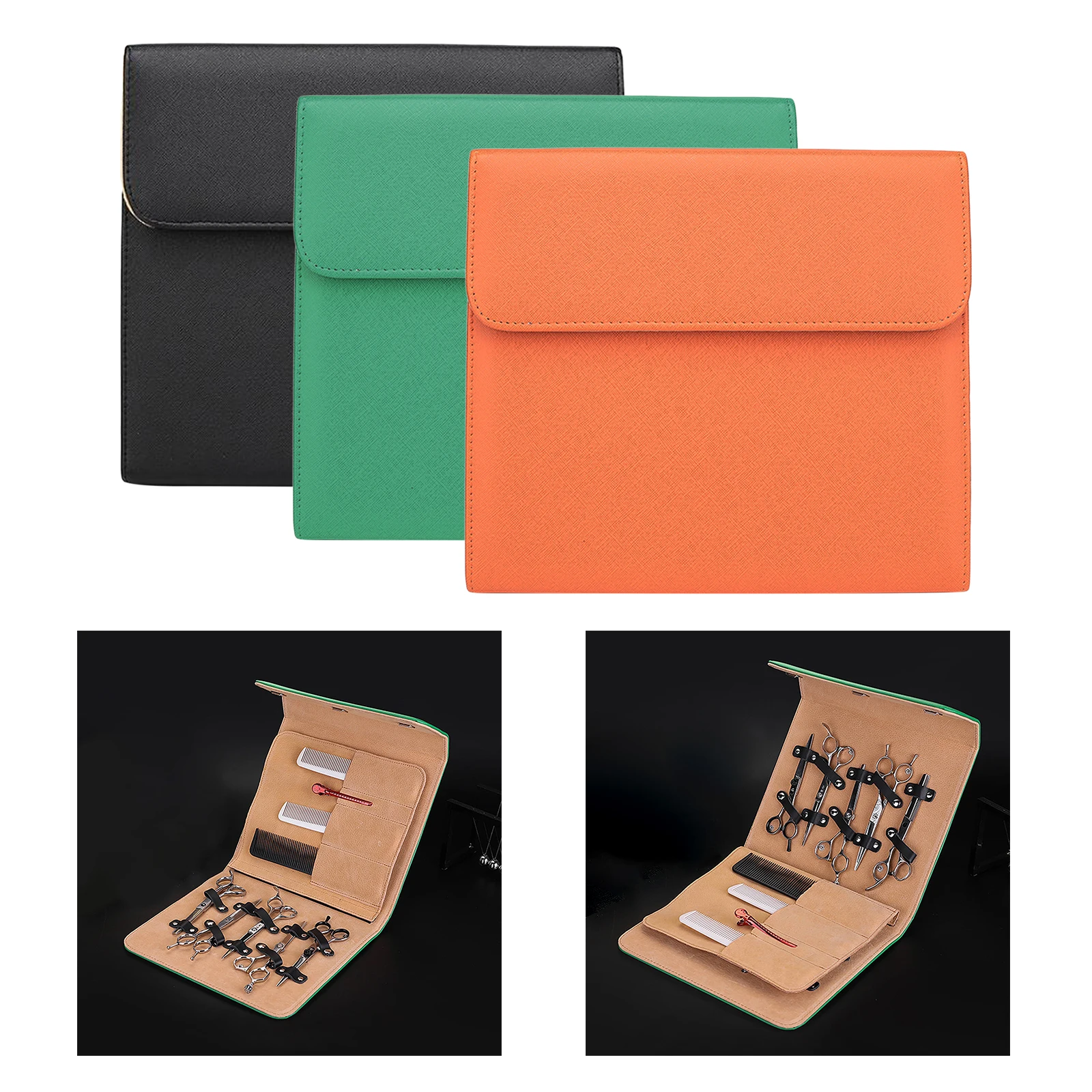 

PU leather Barber Scissors Bag Hair Styling Personal Cutting Tool Kit Fashionable Organizer for Salon Use Hair Stylist Hairpin