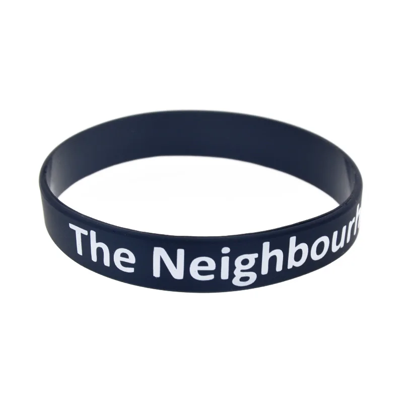 

OBH 1PC The Neighbourhood Silicone Rubber Bracelet Music Gift Black Printed