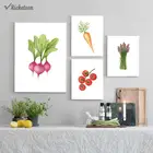 Плакат с едой и принтом моркови артишока, фрукты, овощи, холст, живопись, Настенная картина, декор для кухни, столовой, ресторана