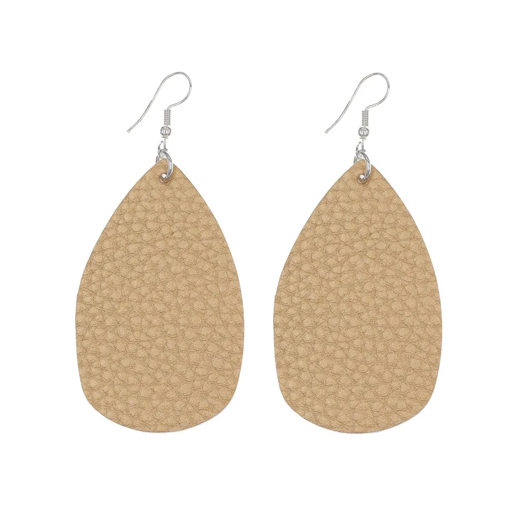 Креативные кожаные несколько капель каплевидные серьги дамы подарок ювелирные