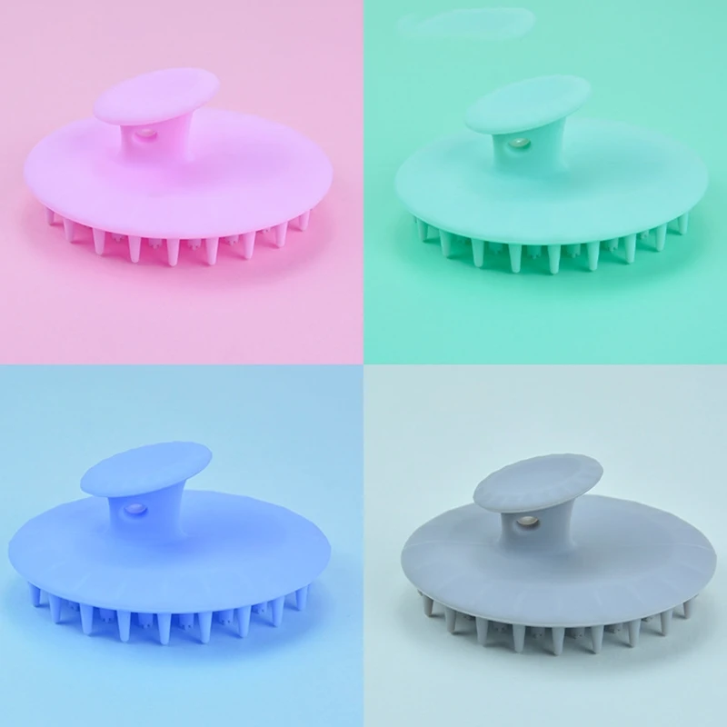 

Oval Silicone Hair Scalp Massager Shampoo Brush Shampoo Massage Brushes