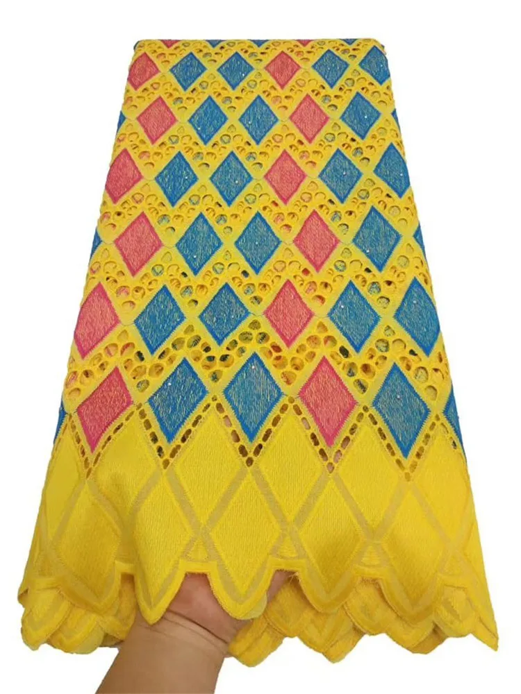 

MIQIER 2020 High Quality African nigerian tulle Lace Fabric cotton fabric Embroidery Wedding Party Dress Guipure Fabric LJF10016