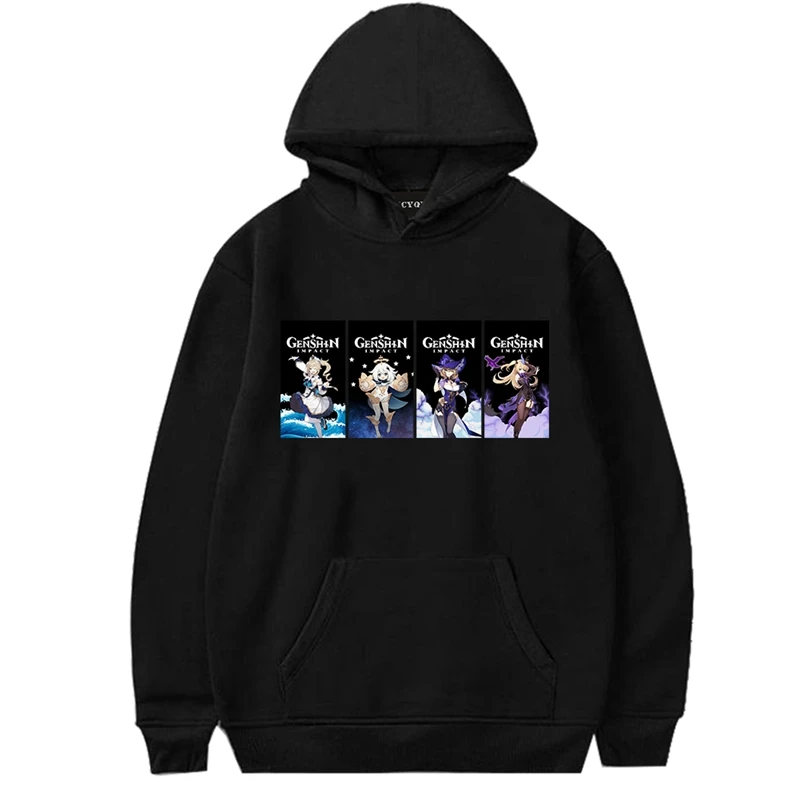 

Genshin Impact Clothes Women Hot Game Print Kawaii Hoodie Cartoon Sweatshirts Anime Aesthetic Harajuku Wram Woman Top