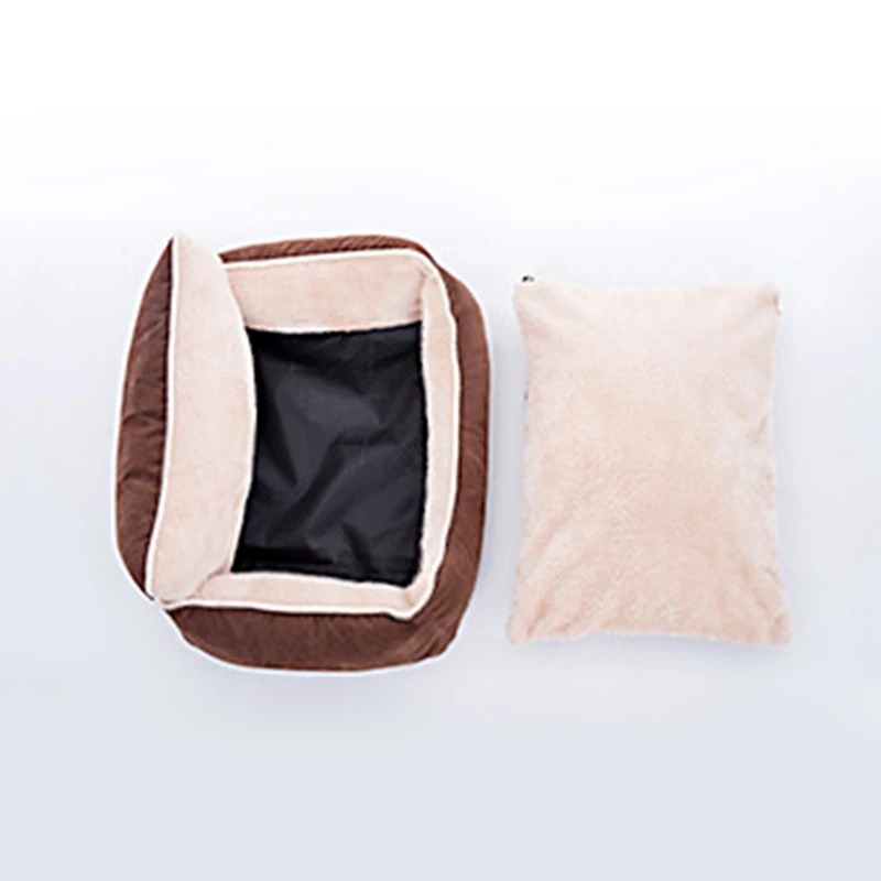 Зимняя кровать для собак плюшевый диван питомцев кошек щенков теплый дом