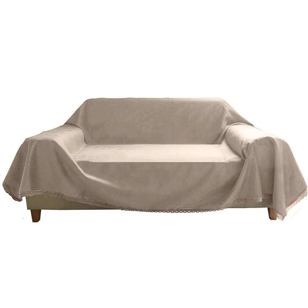 Однотонный мягкий чехол для дивана гостиная синий желтый светло-серый