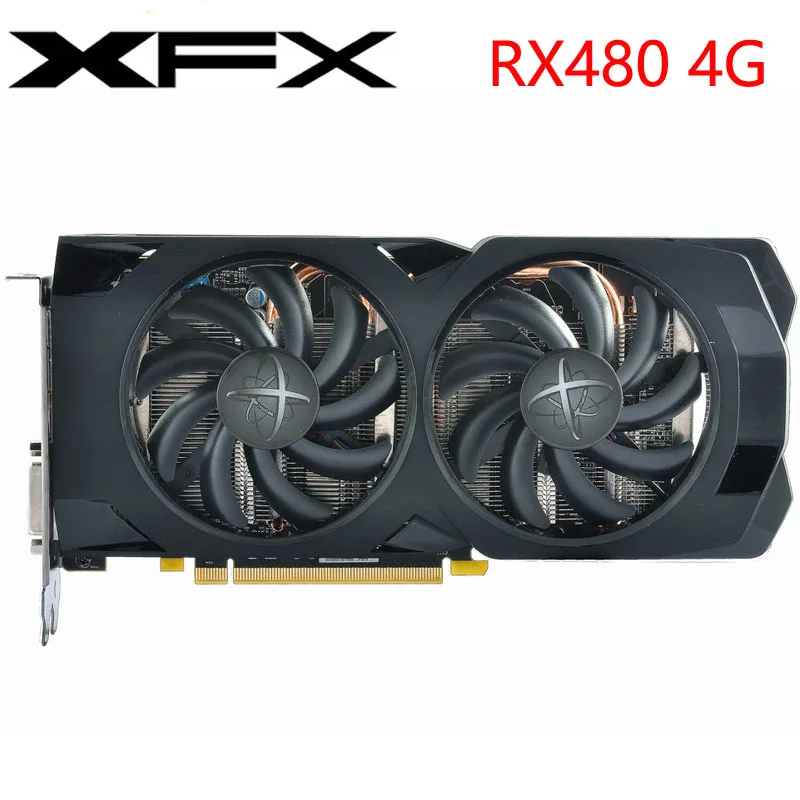 Видеокарта XFX RX 480 4 Гб 256 бит GDDR5 видеокарты для AMD 400 серии VGA карты RX480 DisplayPort 570 580