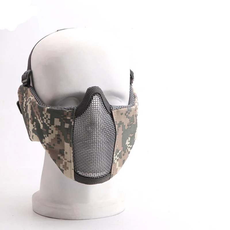 Тактическая полумаска Ушная маска для пейнтбола стрельба Охота защита Открытый