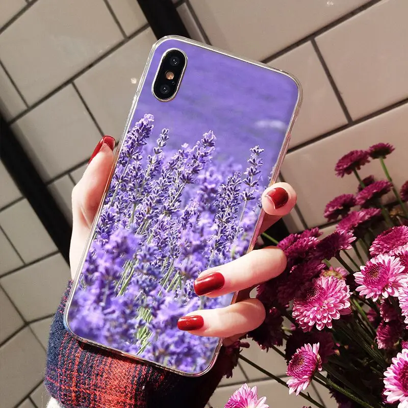 Yinuoda простой Лавандовый фиолетовый чехол для телефона iPhone X XS MAX 6 6s 7 7plus 8 8Plus 5 5S SE XR