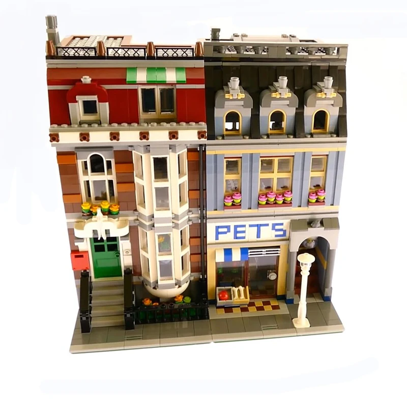 KING 84009 15009 Pet Shop строительные блоки создатель город уличные игрушки Кирпичи совместимые 10218 Рождественский подарок