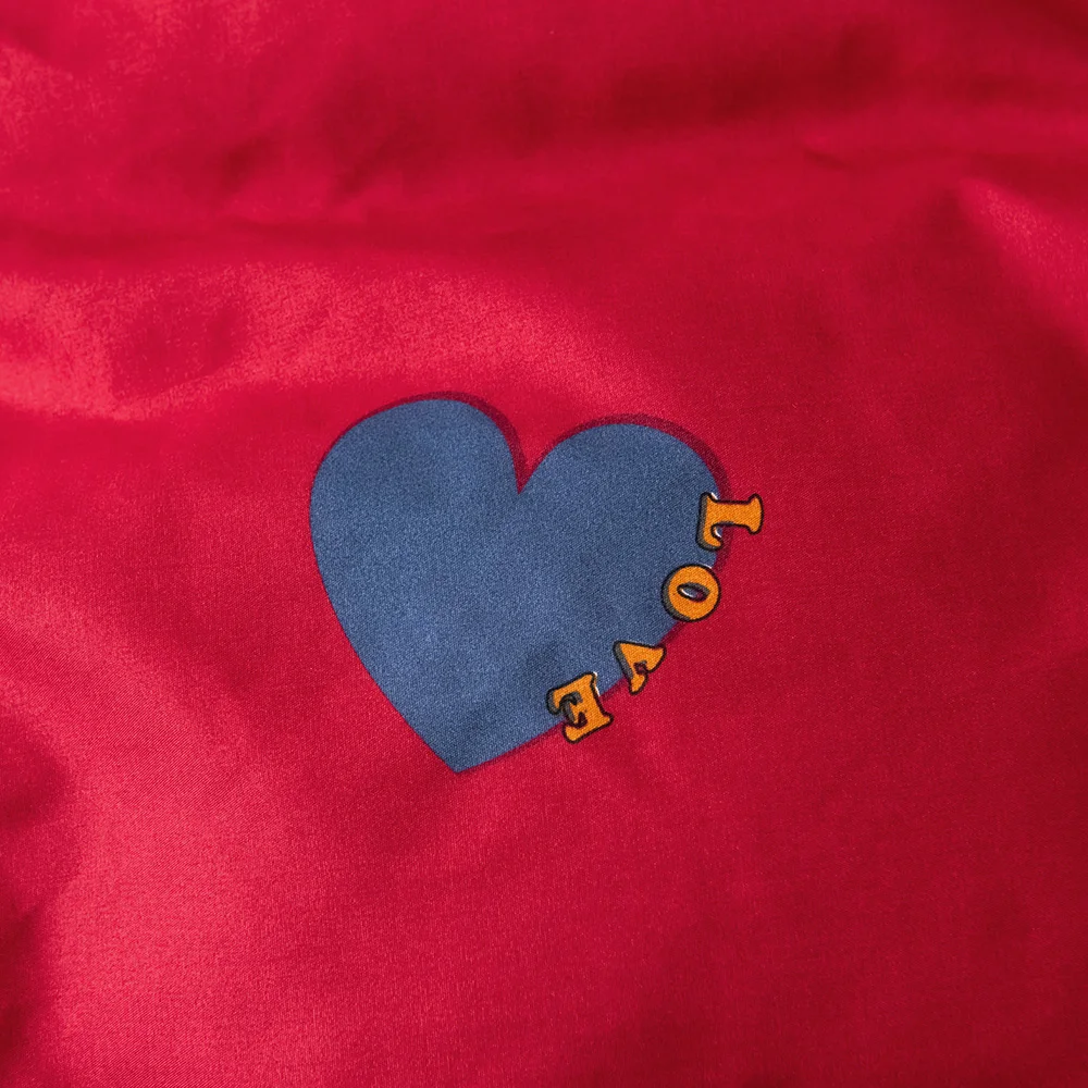 Красный любящее сердце милое детское модное роскошное Покрывало Постельное