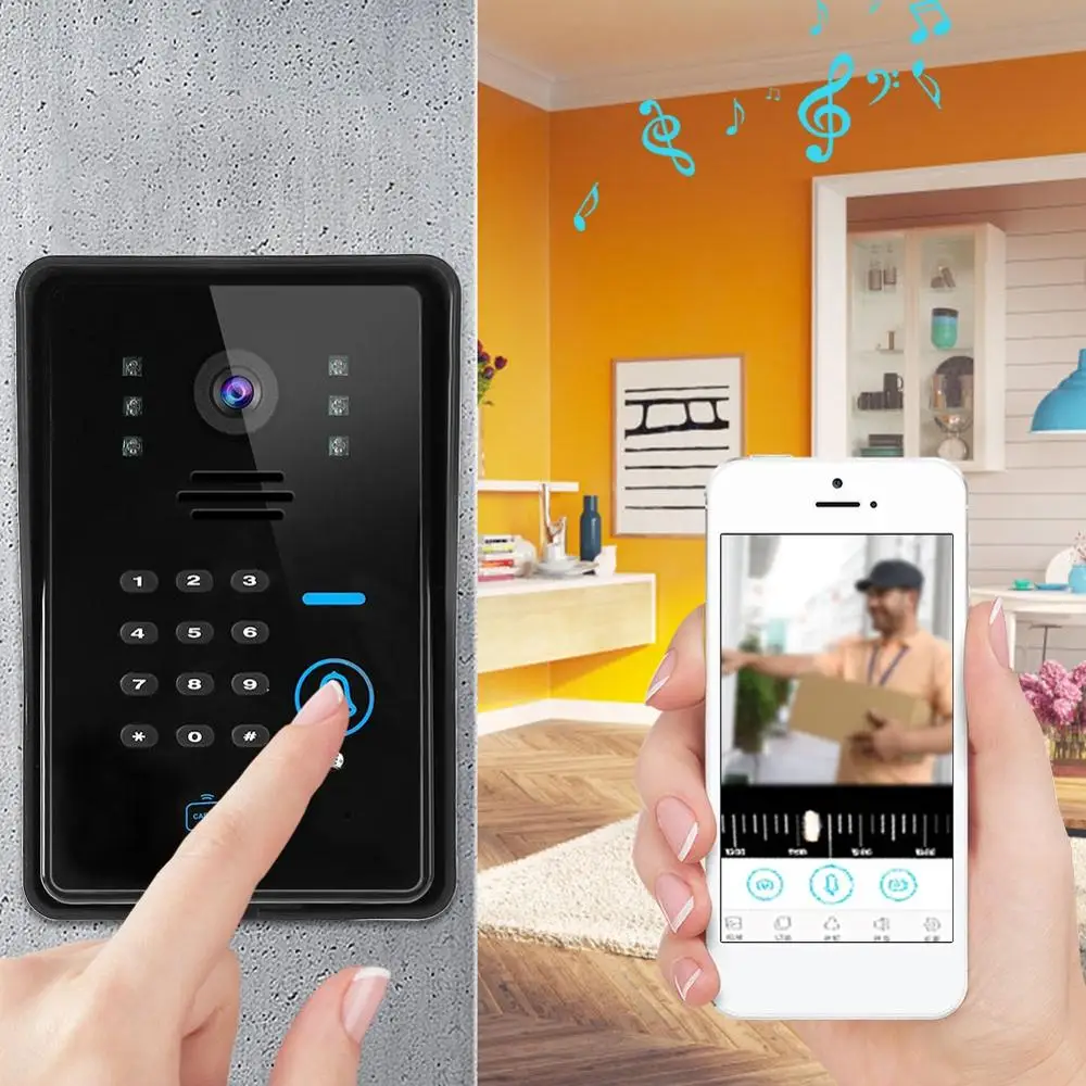 Беспроводной видеодомофон с дистанционным управлением умный домофон дверной