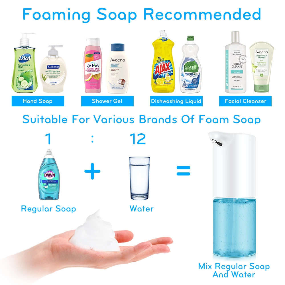 Автоматический индукционный диспенсер для жидкого мыла мытья рук Формирующее