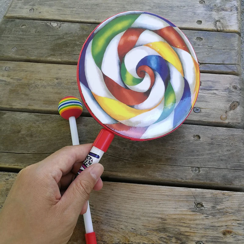 

Lightweight And Portable Children'S Percussion Instruments Kindergarten Toys Parent-Child Colorful Lollipop Drum