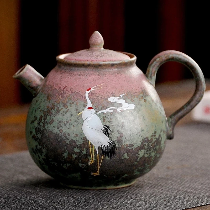 

Vintage Xishi Kiln change ceramics Tea pot Chinese tea set porcelain teapot Oolong tea Handmade kettle Jingdezhen customization