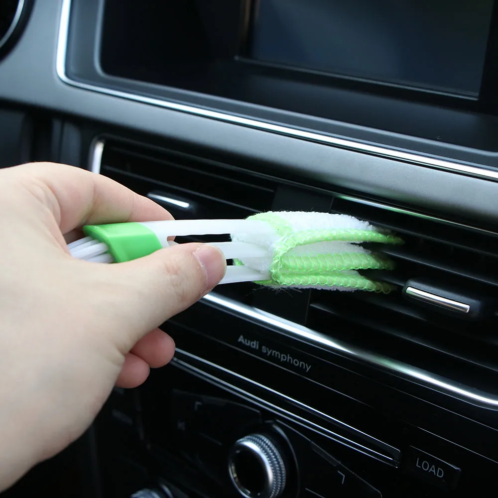 Автомобильная щетка для двусторонней очистки приборной панели мягкая от пыли на