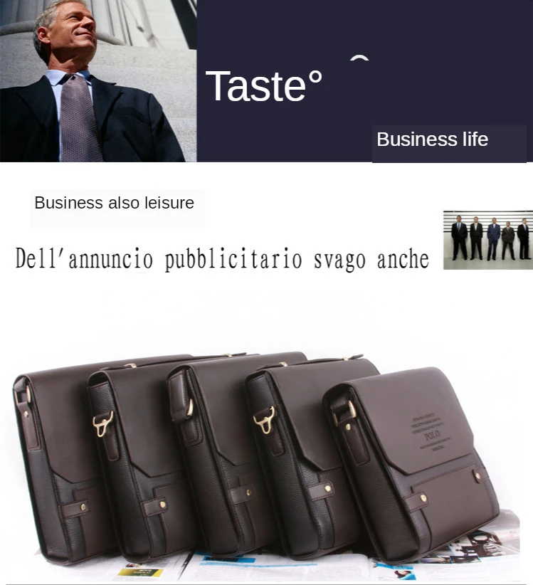 

Men's messenger bag business laptop bag fashion classic explosions shaped briefcase multi-function casual shoulder bag