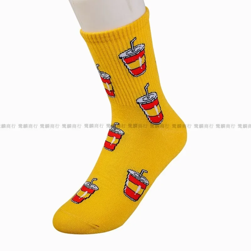 

Socks Women Pizza Woman Sock Cotton Happy Colorful Standard High Sox High Quality Ladies Spring Autumn Trendy Lady Calcetines