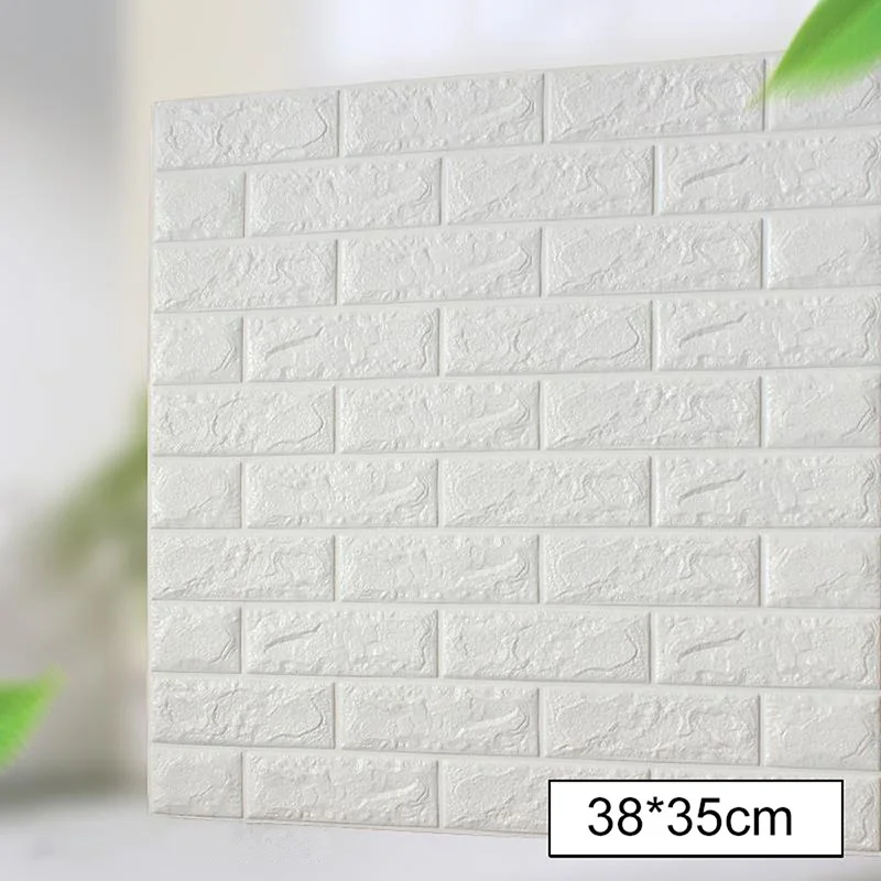 

3D Brick Wall Panels Peel And Stick Adhesive Wallpaper For Living Room Bedroom Background Kitchen Decoration