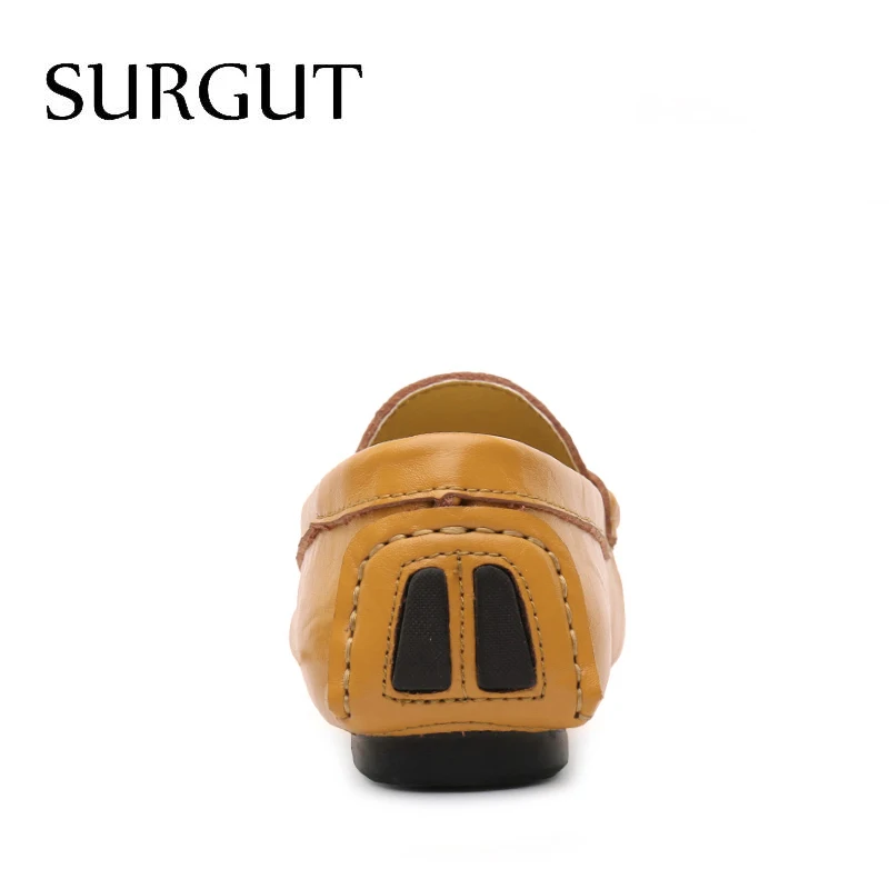 Мужские дышащие лоферы на плоской подошве SURGUT черные повседневные Мокасины из