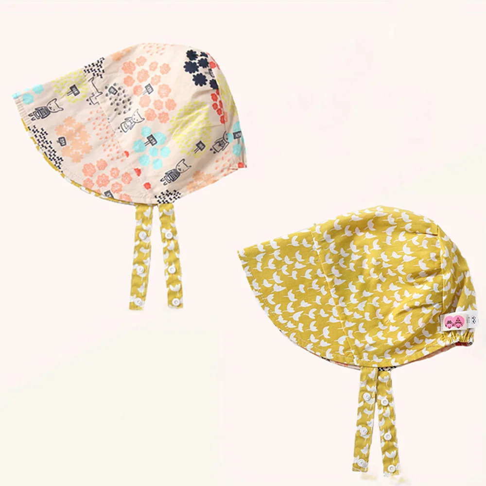 Шапка с козырьком от солнца двусторонняя для девочек на весну/лето - купить по