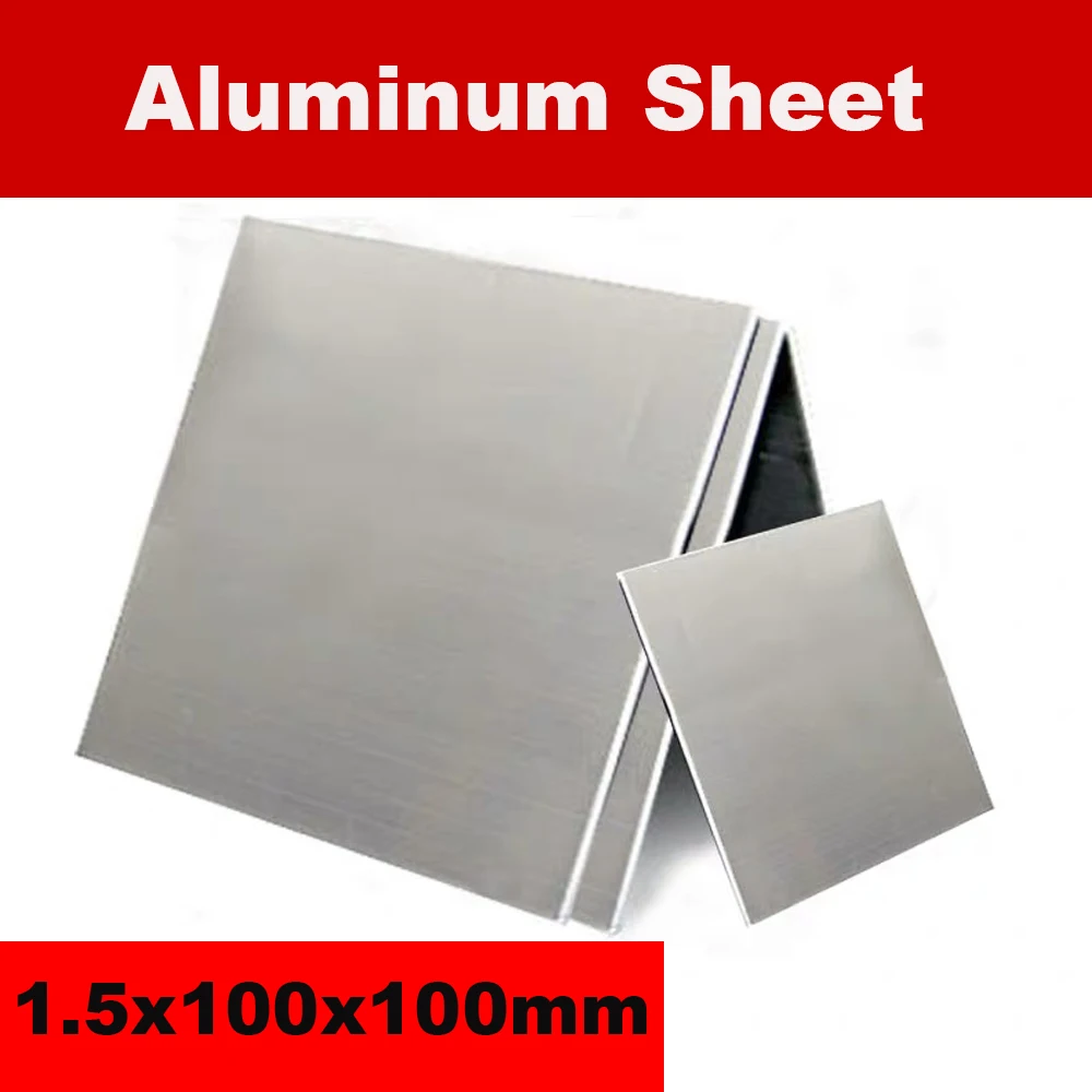 1060 алюминиевый лист 1,5x100x100 мм алюминиевая пластина Индивидуальный размер DIY Материал Лазерная Резка CNC рамка металлическая панель с мембран... от AliExpress WW