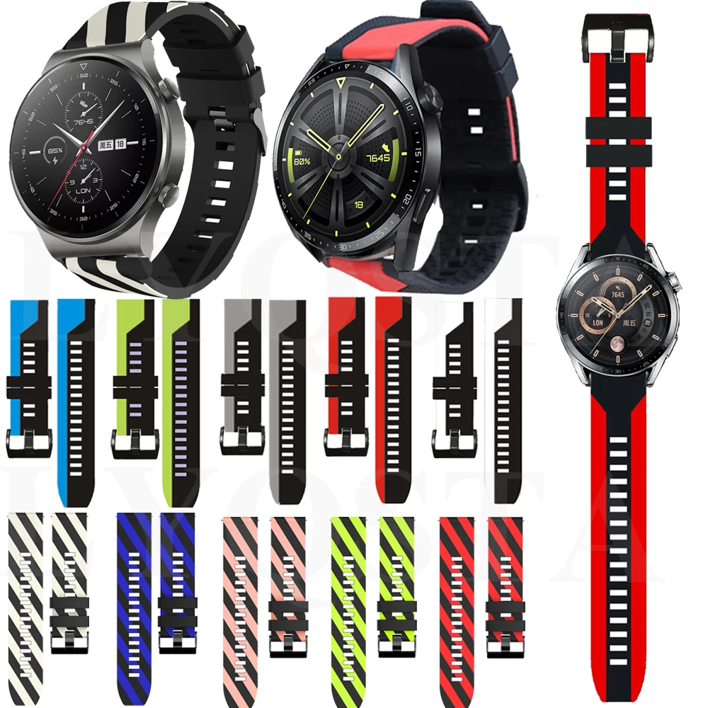 

Ремешок силиконовый для Huawei Watch GT3/GT 3 /GT2/GT 2 46 мм, браслет для наручных часов 20 22 мм, GT 2 Pro Honor GS Pro