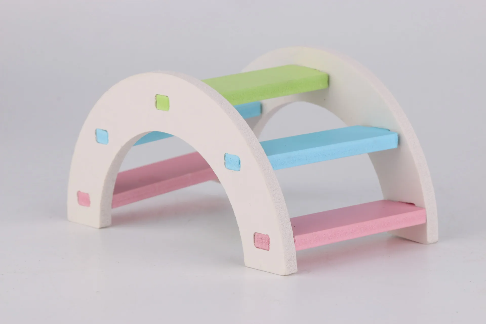 Деревянный хомяк Радужный мост жевательная игрушка для домашних животных уход