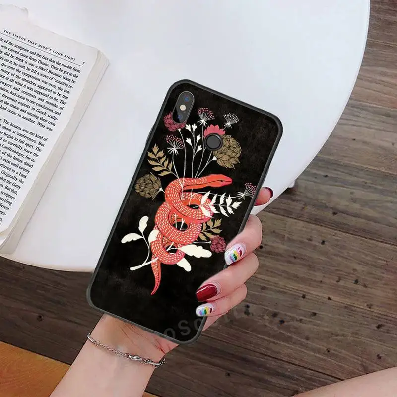 

Hand Snake Flower Snake aesthetics Phone Case For Xiaomi Redmi note 7 8 9 t k30 max3 9 s 10 pro lite