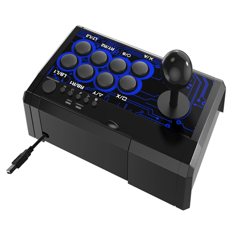 Hot 3C-7-In-1 Arcade Fighting Wired Rocker Game Console Handle for Switch / PS4 PS3 Xbox PC Tp4-1886 | Электроника
