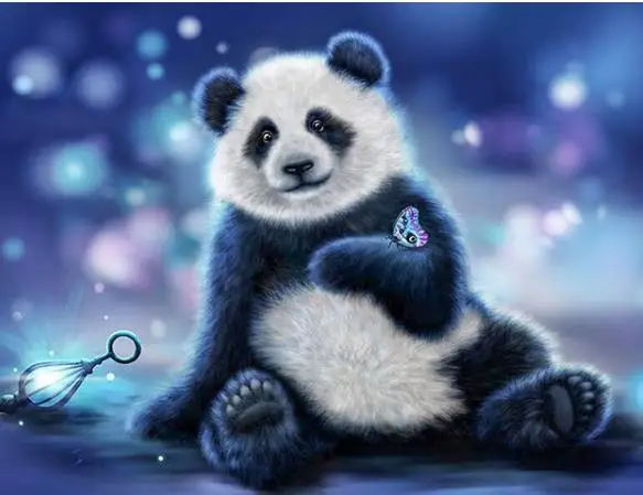Diy Алмазная картина мозаика мультфильм панда 5d Вышивка крестом полный квадрат