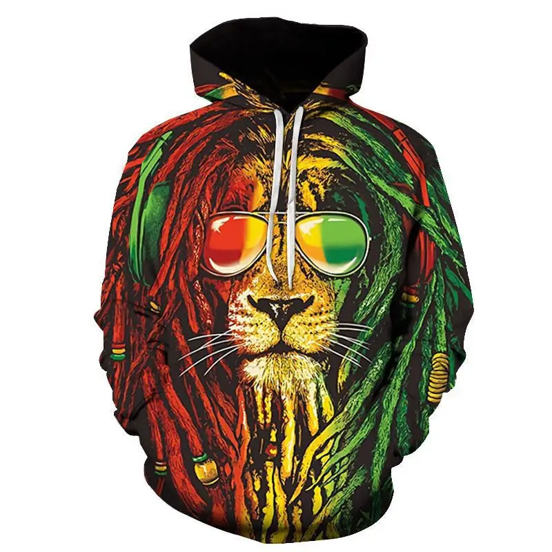 

New spring and autumn fashion animation casual personality 3D printing hoodie large size men's and women's sweatshirt design hoo