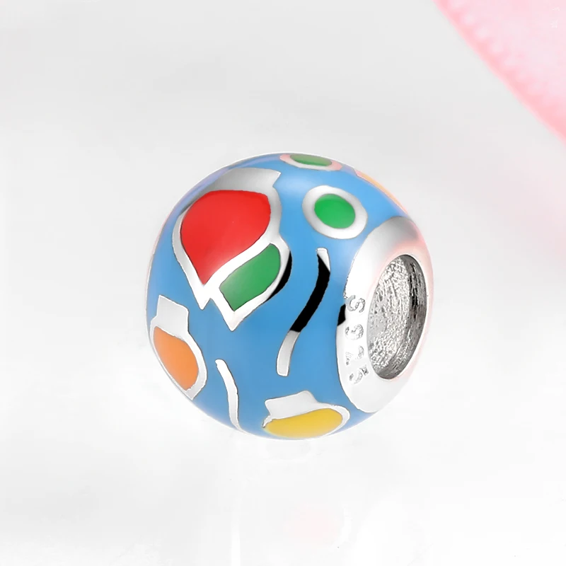 Оригинальные блестящие серебряные подвески в виде свечи с ярко-синей эмалью