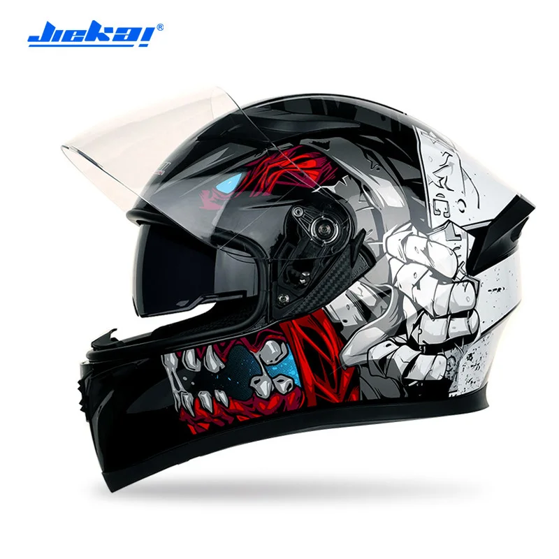 JEIKAI мотоциклетный шлем Casco Moto rbike двойные линзы анфас шлем для мотоциклистов гоночные шлемы M L XL XXL