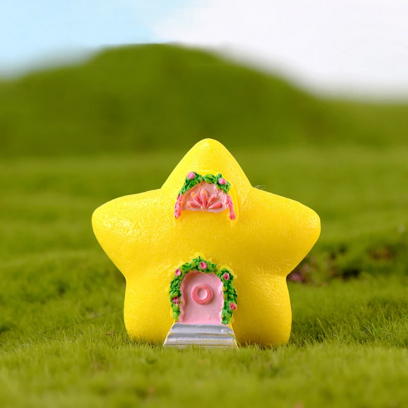 Скандинавский мини Домик Феи звездной из смолы Миниатюрный Сад украшение для