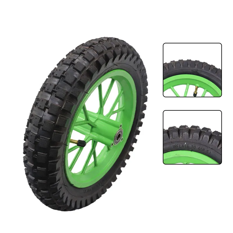 

12 1/2X2.75 Front or Rear Wheel Assembly 12 1/2X2.75 Tire for Razor Dirt Bike Rocket MX350 MX400 Mini Dirtbike