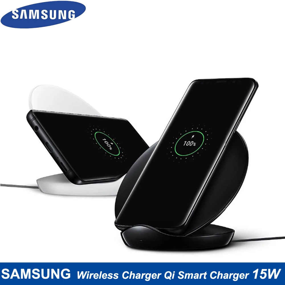 Оригинальное Быстрое беспроводное зарядное устройство Samsung Qi Smart Quick Charge для iPhone X