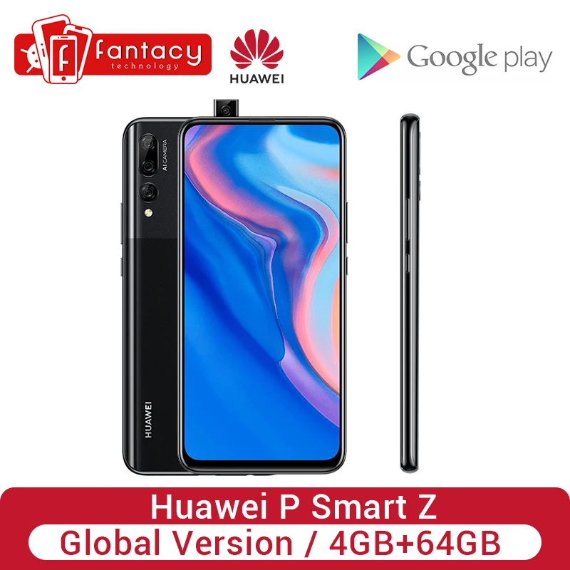 Глобальная версия смартфона Huawei P Smart Z NFC 4 Гб + 64 ГБ Восьмиядерный процессор Kirin 710F