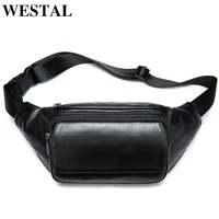 westal sheep leather mens waist pack fanny pack belt bag men leather belt waist bags man belt packs travel casual hip bag 8917