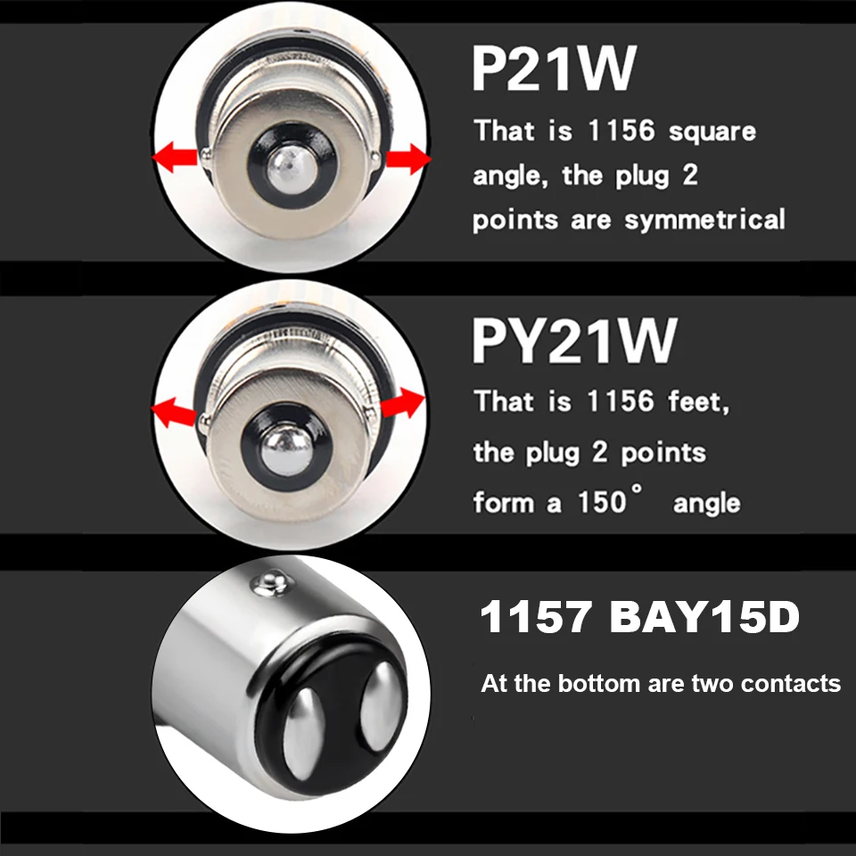 ANMINGPU 1X 1156 светодиодные лампы P21W BA15S BAU15S PY21W Led 1157 BAY15D P21/5 Вт 3014SMD сигнальные сигнала